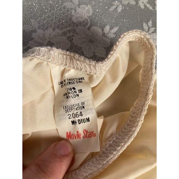 Vintage 70s Skirt Slip 1970s Ivory Maxi Long Half Slip Wedding Boho Size Small - Picture 4 of 5